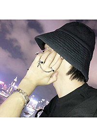 Nhẫn nam nữ hình chữ thập phong cách hip hop thời trang Hàn Quốc