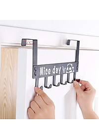 Móc Treo Quần áo , Vật Dụng Gắn Sau Cánh Cửa Có 6 Móc Nice day Tùy Chọn Màu - Hàng Chính Hãng  