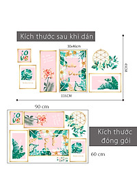 Sticker Decal dán tường Decal dán kính 3D Mẫu Hello Dear Zooyoo QR9078