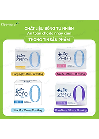 BĂNG VỆ SINH KLEANNARA ZERO SIZE M (26CM) - 16 MIẾNG