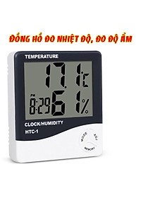 Đồng hồ đo nhiệt độ và đo độ ẩm chính xác cao, màn hình lớn hiển thị 5 thông số, có đồng hồ báo thức