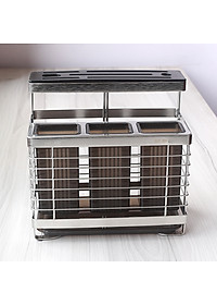 Kệ đựng đũa muỗng dao kéo inox 304 dán tường Hobby home decor KDMT3