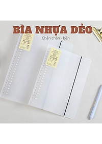 Bìa sổ tay bìa nhựa / Bìa gáy còng có thể thay lõi, ruột sổ  nhiều size A5-B5-A4 