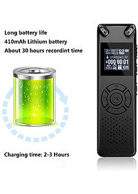 ROGTZ - Máy Ghi Âm Chuyên Nghiệp V91 Chip Xử Lý ATJ21275 Bộ nhớ 8Gb Loa ngoài Mic Thu Âm Kép Định dạng Nhiều chế độ ghi âm Ghi MP3/Wav Hỗ trợ Thẻ Nhớ Ngoài Màn hình LCD Pin 410mAh Thời gian Ghi 581 Giờ Mật Khẩu Bảo Vệ Hỗ trợ Đa Ngôn Ngữ - Hàng Chính Hãng
