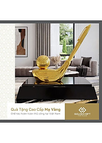 Gậy golf và giá cắm bút mạ vàng 24K: Quà tặng độc đáo cho sếp, đối tác yêu thích thể thao golf, quà tặng giải thi đấu golf