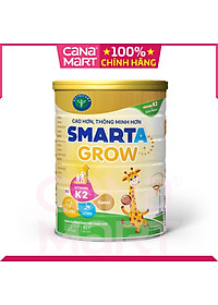Sữa bột tốt cho bé Nutricare Smarta Grow, giúp trẻ tăng trưởng chiều cao, phát triển não bộ, dinh dưỡng cho trẻ thấp còi (900g)