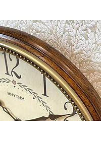 Đồng hồ treo tường Nhật Bản RHYTHM CMG985NR06, Kt 32.0 x 5.0cm, 845g, Vỏ Gỗ