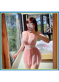 Q8 Váy ngủ ren xuyên thấu cao cấp  - Đầm ngủ hở lưng sexy gợi cảm - Đồ ngủ nữ quyến rũ - Váy ngủ nữ