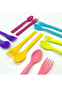 Bộ thìa dĩa ăn dặm an toàn cho bé - Set thìa & dĩa 2 món UINLUI