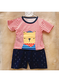 Đồ bộ bé trai, bé gái tay ngắn mặc nhà, đi chơi, bộ quần áo cho bé họa tiết dễ thương từ 9-18kg (SG-305)