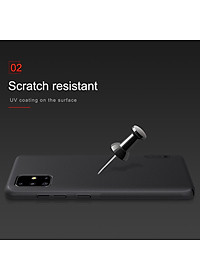Ốp Lưng Sần chống sốc cho Samsung Galaxy A71 hiệu Nillkin Super Frosted Shield (Đính kèm giá đỡ hoặc miếng dán từ tính) - Hàng Chính Hãng