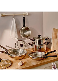 Nồi Chảo Inox LocknLock Daily STS PPW Thép Không Gỉ 304, Kèm Nắp Kính, Hàng Chính Hãng - JoyMall