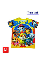 Đồ bộ bé trai - gái hình chó cứu hộ 10-43kg- Đồ bộ đẹp - Vải thun lạnh in 3d sắc nét, giặt không vỡ hình 