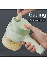 Máy xay mini cầm tay 3 trong 1 (máy xay nghiền tỏi ớt, rau củ, sinh tố;, máy nạo gọt hoa quả; máy cắt sợi, thái lát đồ ăn) dễ dàng vệ sinh - Chính hãng MINIIN (Giao màu ngẫu nhiên)