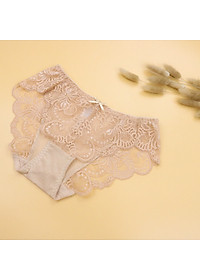 Quần Lót Nữ Ren Cạp Vừa Luperi LU3QL730 Dáng Bikini Mềm Mịn, Co Giãn, Không Lằn Mông, Kháng Khuẩn, Khử Mùi Tốt