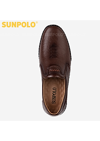 Giày Lười, Giày Mọi Nam Da Bò SUNPOLO CS5052 (Đen, Nâu)