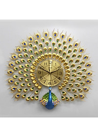 Đồng Hồ Treo Tường Con Chim Công Kim Trôi A25 Nghệ Thuật Cao Cấp Shouse hiện đại 3D kích cỡ lớn đẹp treo phòng khách