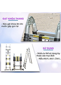 Thang Nhôm Rút Chữ A Đa Năng - Hàng Chính Hãng NIKITA - Công Nghệ Tiên Tiến Nhật Bản - Tiêu Chuẩn Châu Âu