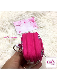 Móc khóa balo 3 ngăn mèo Kitty móc khoá ví da mini