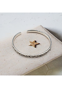  Lắc Tay Nữ Bạc Hiểu Minh LTU534 - Dạng Kiềng - Bảo Hành Vĩnh Viễn ( Hàng Chính Hãng )