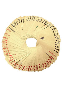 Bộ Bài PVC Mạ Vàng 24K Mạ Bạc Cao Cấp Chất Liệu Đàn Hồi, Bộ Bài Tây Poker Polieste Không Thấm Nước, Hàng Chính Hãng