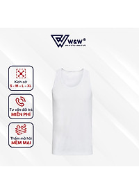 Áo Lót Nam W&Amp;W Dáng Ba Lỗ Màu Trắng Chất Liệu Cotton Thoáng Mát, Thấm Hút Mồ Hôi Undershirt01 - Link Mua