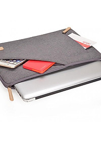 Túi chống sốc Laptop 13 inch AGVA Urban Denim - Kích thước Ngang 34 x Rộng 1.5 x Cao 25 cm - Mã LTB262GRE (Xám) - Túi chính hãng bảo hành 2 năm