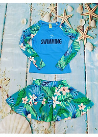 Set Đồ Bơi Bé Gái Dài Tay ĐI Biển Đi Học Bơi