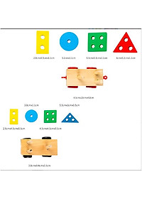 Đồ chơi đoàn tàu hỏa thả hình khối bằng gỗ nhiều màu sắc cho bé - Đồ chơi gỗ thông minh phát triển trí tuệ bé