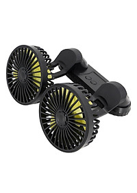 Quạt mini để trên xe oto, xe hơi, bàn làm việc, cổng USB tiện lợi, Mẫu quạt đôi