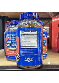 Viên Uống Bổ Sung Sáng Mắt , Khỏe Xương, Tăng Hệ Miễn Dịch Dầu Cá Dầu Cá hồi Pure Alaska Omega-3 Wild Salmon Oil 1000mg  - Hàng nhập Mỹ
