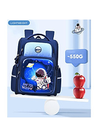 Balo chống gù cho bé đi học tiểu học form hộp đứng nhiều ngăn vải Oxford cao cấp BF18-138L