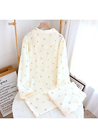 Bộ Đồ Bầu Và Cho Con Bú, Pijama Sau Sinh Azuno AZ2309 Chất Đũi Mềm Mại, Có Khe Mở Ngực Hàng Cao Cấp Cho Mẹ