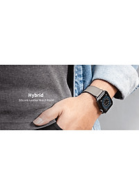 Dây đồng hồ SwitchEasy Hybrid Silicone-Leather Dành Cho Apple Watch Series 1-7/SE - Hàng chính hãng