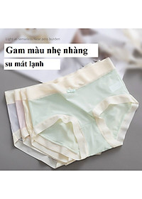 Quần lót nữ lụa tàng hình,đũng kháng khuẩn,co giãn 4 chiều,mềm mại,thoáng mát, không lộ viền cao cấp