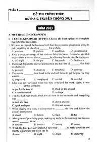 Tổng Tập Đề Thi Olympic 30 Tháng 4 Môn Tiếng Anh Lớp 11 - HA