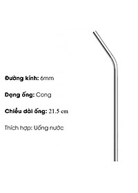 Bộ Ống Hút Inox 304 Thép Không Gỉ - 5 Món Thân Thiện Với Môi Trường