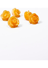 Charm hoa mẫu đơn đá thiên nhiên làm mặt nhẫn, mặt dây chuyền, bông tai, vòng tay - Ngọc Qúy Gemstones