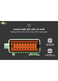 Máy Nướng Bánh Mỳ, Máy Kẹp Bánh Mỳ Sandwich-Waffle BEAR DBC-C06M1 Dung Tích 0.8 Lít, Công Suất 600 W - Hàng Chính Hãng