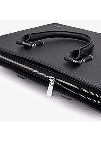 Túi Xách Cặp Da Nam Công Sở GENCE CGL08 Chất Liệu Da Bò Khóa Số Cao Cấp Màu Đen