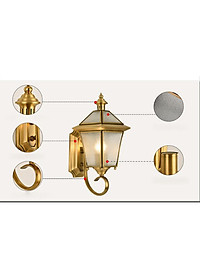 Đèn tường đồng kính trang trí SERINA cao cấp