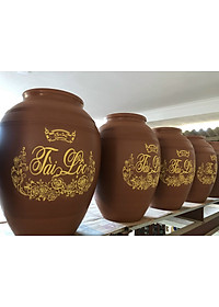 Hũ sành đựng rượu tài lộc Bát Tràng loại 30L