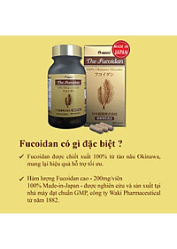 The Fucoidan - 100% Chiết Xuất Tảo Nâu Okinawa Nhật Bản Waki (90 Viên / Chai)
