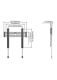 Giá Treo Tivi Sát Tường Nhập Khẩu North Bayou C3F (40-60 inch)