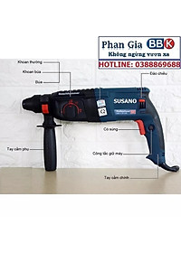 (LOẠI 1) Máy Khoan Đục Bê Tông 1200W,  3 Chế Độ 2 - 26 Cam kết 100% Ruột Đồng Máy Khỏe Chạy Êm Bền