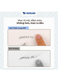 Combo 5/10/20 Bút bi Thiên Long TL-097 ngòi 0.5mm mực xanh đỏ đen nét viết thanh mảnh thiết kế trẻ trung năng động