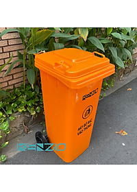 Thùng rác nhựa KENZIO 120 lít - màu Xanh, Vàng, Cam
