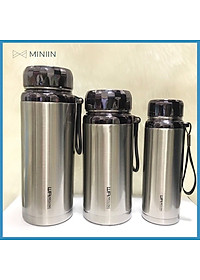Bình Giữ Nhiệt Kim Cương Inox 304- Chống Rỉ Set, Nắp Đậy Chặt, Giữ Nhiệt Nóng Lạnh Tốt 6- 8h, Quai Đeo Chắc Chắn, Thiết Kế Sang Trọng, Màu Sắc Thanh Lịch, Tiện Lợi, Pha Lọc Trà, Hàng Chính Hãng MINIIN