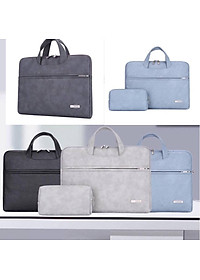 Cặp xách da, túi xách da đựng macbook, laptop, surface chống nước, chống sốc - Tặng kèm ví đựng sạc, chuột