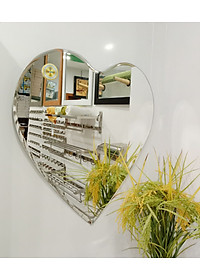 Gương soi Kibath hình trái tim KT 60x64 cm, KB-226